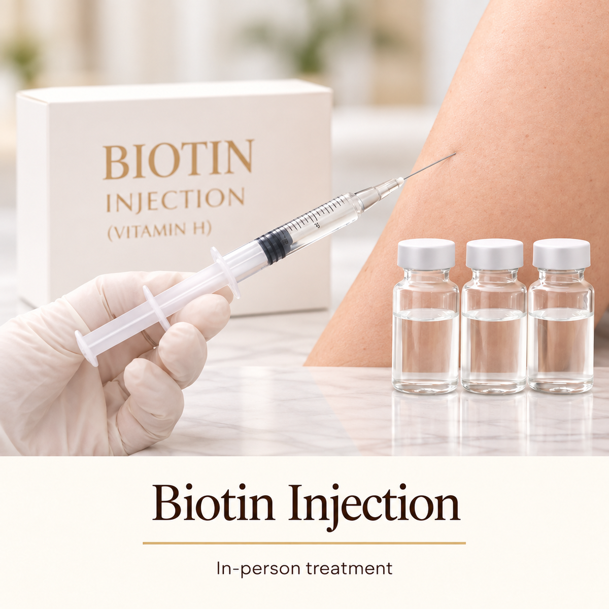 Illustrative Biotin Injection — in-person treatment