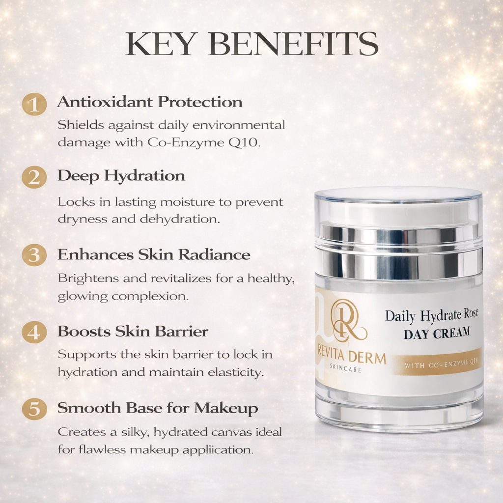 Revita Derm Daily Hydrate Rose Day Cream with Co-Enzyme Q10