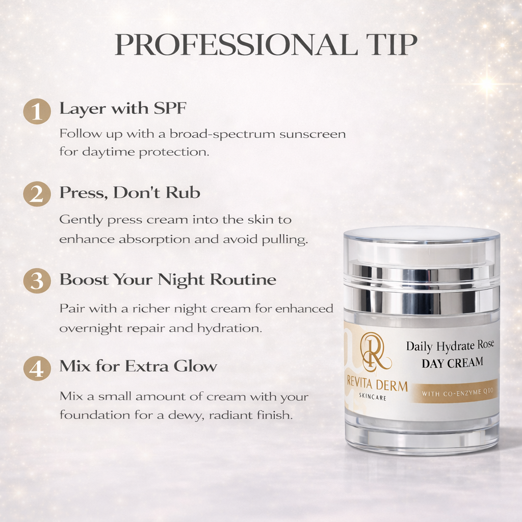 Revita Derm Daily Hydrate Rose Day Cream with Co-Enzyme Q10