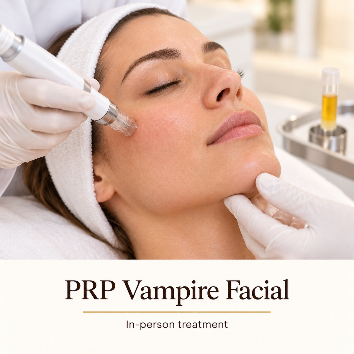 PRP Vampire Facial — in-person treatment