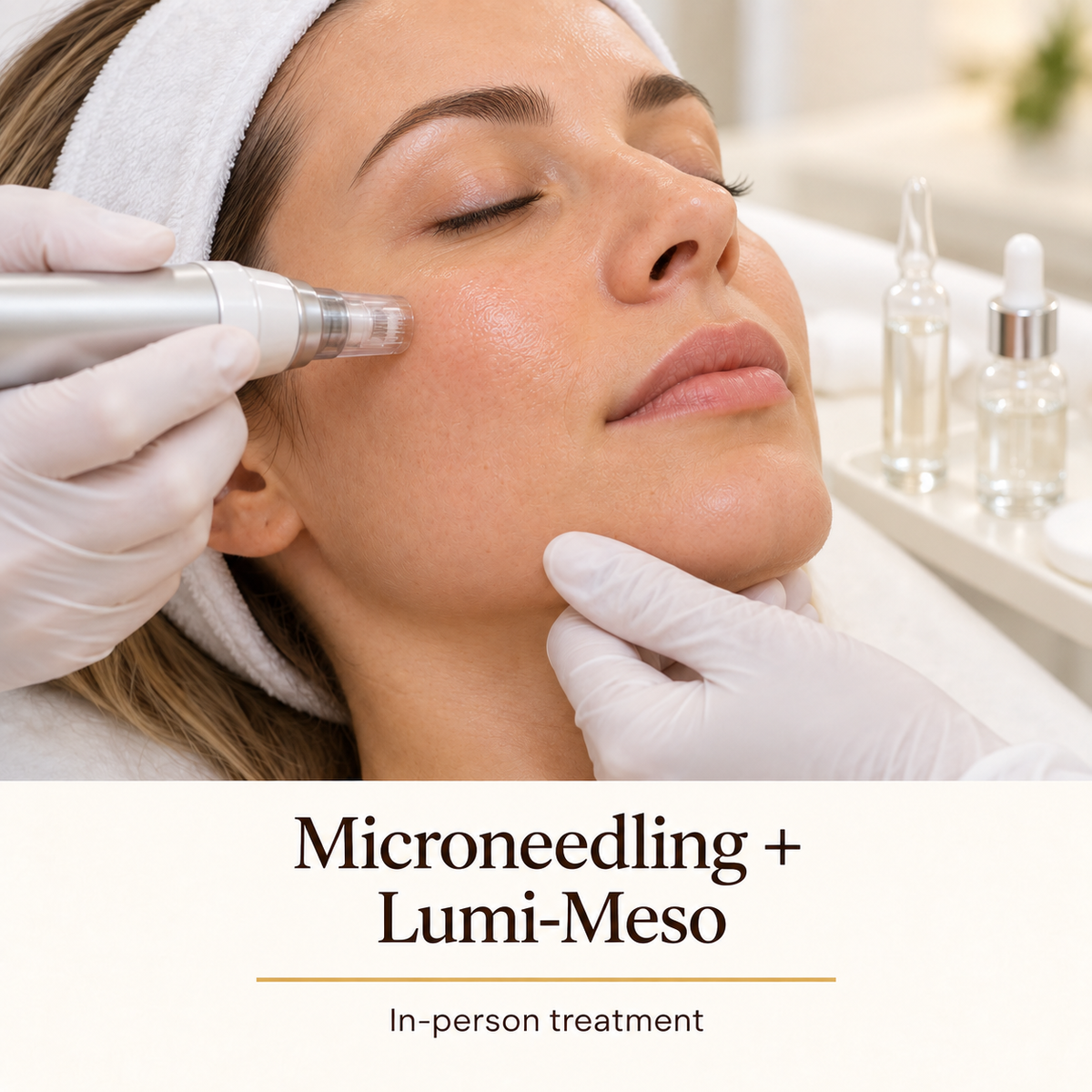 Microneedling + Lumi-Meso — in-person treatment
